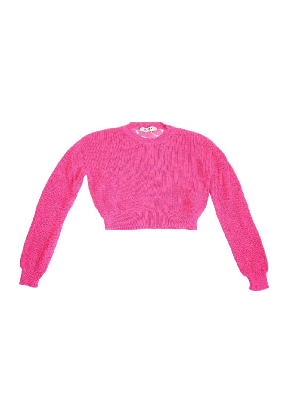 Valentino Pink Knit Cropped Shirt Top Size XS